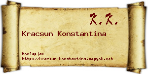 Kracsun Konstantina névjegykártya